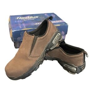 Nautilus Safety Footwear N1616 Brown Shoes @ Work Allow Lite Toe Women's Sz 9.5